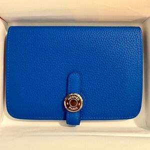 Hermès Blue Dogon Compact Wallet